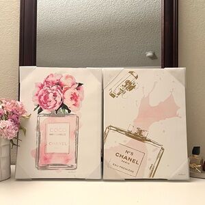 Pink Perfume Canvas Art Set